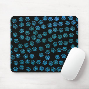 Blaue Pfeifen, Glitzer Paws, Blauer Glitzer, Hunde Mousepad
