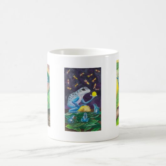 Blaue Pfeil-Frosch-Tasse Kaffeetasse (Mittel)