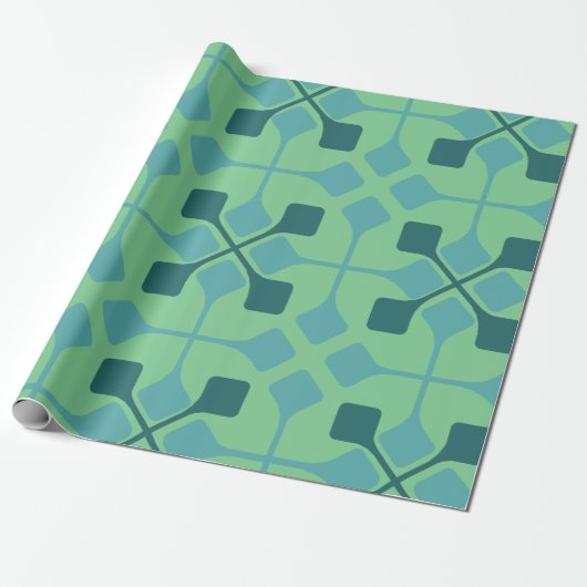 Blaue Pfeile Geschenkpapier (Ungerollt)