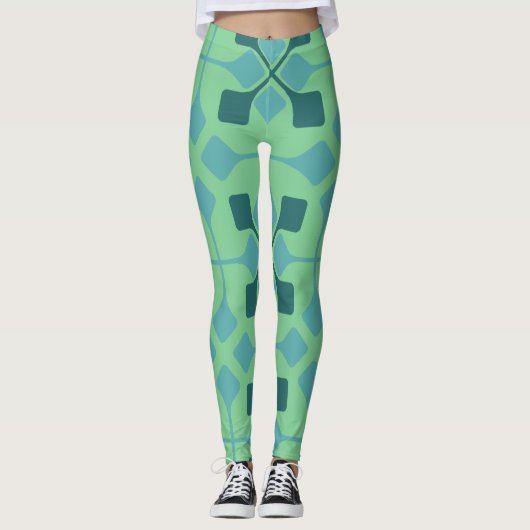 Blaue Pfeile Leggings (Vorderseite)