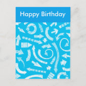 Blaue Pfeile Postkarte (Vorderseite)