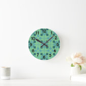 Blaue Pfeile Runde Wanduhr (Zuhause)