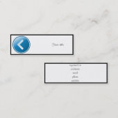 Blaue Pfeiltaste - Verlassen Mini Visitenkarte (Vorne/Hinten)