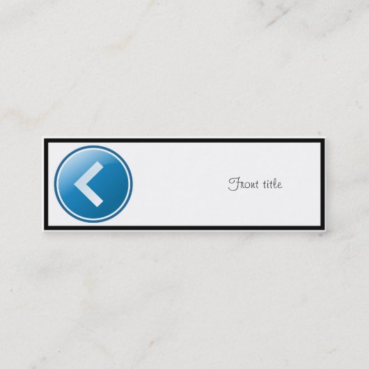 Blaue Pfeiltaste - Verlassen Mini Visitenkarte (Vorderseite)