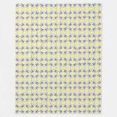 Blaue Pferde Fleecedecke (Vorderseite)