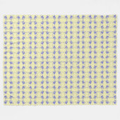 Blaue Pferde Fleecedecke (Vorderseite (Horizontal))