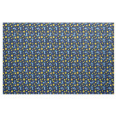 Blaue Pferde und gelbe Lilien Stoff (Fat Quarter (45,7 x 55,9 cm))