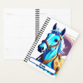 Blaue Pferdeplaner mit individualisierbarem Nameta Planer (Anzeige)