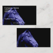 Blaue PferdeVisitenkarte Visitenkarte (Vorne/Hinten)