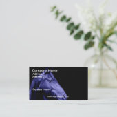 Blaue PferdeVisitenkarte Visitenkarte (Stehend Vorderseite)