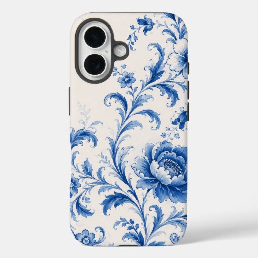 Blaue Pfingstrose Blumenhandygehäuse Case-Mate iPhone Hülle (Rückseite)