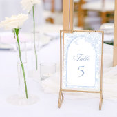 Blaue Pfingstrose viktorianischer Bogen klassische Tischnummer