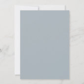 Blaue Pfingstrosen-Hochzeit Einladung (Rückseite)