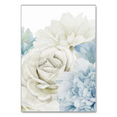 Blaue Pfingstrosen Hochzeit Tischnummer (Rückseite)