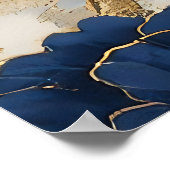 Blaue Pfingstrosen Poster (Ecke)