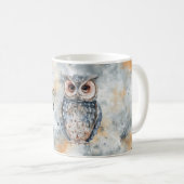 Blaue Pfirsich-Eule wird dich sehen Kaffeetasse (VorderseiteRechts)