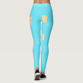 Blaue Pfirsich-Karomuster einfache retro-rustikale Leggings (Rückseite)