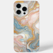 Blaue Pfirsichpüree Rosa Gold Marmorroute Case-Mate iPhone Hülle (Rückseite)