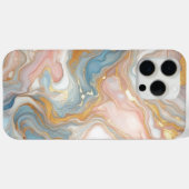 Blaue Pfirsichpüree Rosa Gold Marmorroute Case-Mate iPhone Hülle (Rückseite (Horizontal))