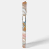 Blaue Pfirsichpüree Rosa Gold Marmorroute Case-Mate iPhone Hülle (Rückseite / Rechts)