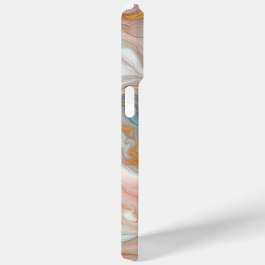 Blaue Pfirsichpüree Rosa Gold Marmorroute Case-Mate iPhone Hülle (Rückseite / Rechts)