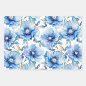 Blaue Pflaume-Blume Geschenkpapier Set (Vorderseite 2)