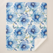 Blaue Pflaume-Blume Sherpadecke (Vorderseite)