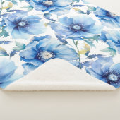 Blaue Pflaume-Blume Sherpadecke (3/4)