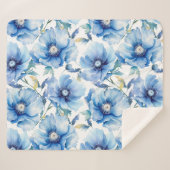 Blaue Pflaume-Blume Sherpadecke (Vorderseite (Horizontal))