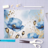 Blaue Pflaumen in Wasserfarbe Seidenpapier (Handwerk)