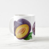 Blaue Pflaumen Kaffeetasse (Vorderseite Links)