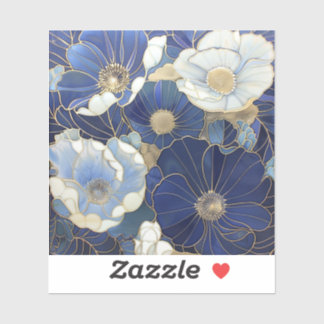 Blaue Pflaumen Vintag Inspiriert Aufkleber