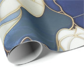 Blaue Pflaumen Vintag Inspiriert Geschenkpapier (Rolleneckpunkt)