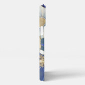 Blaue Pflaumen Vintag Inspiriert iPhone Hülle (Rechte Seite)