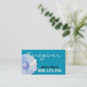 Blaue Pflegekraft-Visitenkarteschablone Visitenkarte (Stehend Vorderseite)