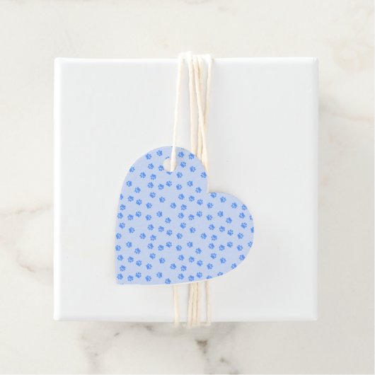 Blaue Pfoten Geschenkanhänger (Beispiel)
