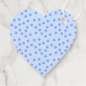 Blaue Pfoten Geschenkanhänger (Rückseite)