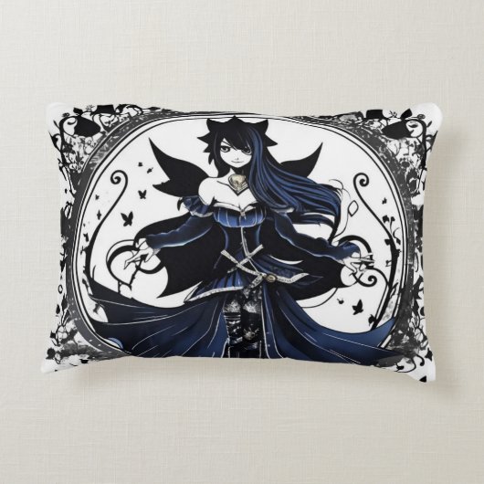 Blaue Phantom-Fee Dekokissen (Rückseite)