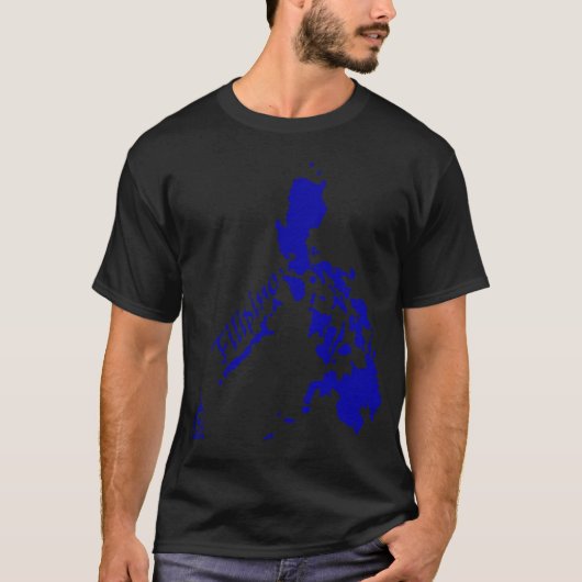 Blaue philippinische philippinische Inseln T-Shirt (Vorderseite)