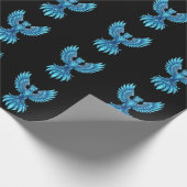 Blaue Phoenix-Aufsteigende-Notizbuch - Fantasy-Kun Geschenkpapier (Ecke)