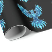 Blaue Phoenix-Aufsteigende-Notizbuch - Fantasy-Kun Geschenkpapier (Rolleneckpunkt)