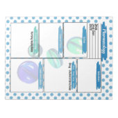 Blaue Pille Gesundheit Studierende Vorlage für Pha Notizblock (Vorderseite)