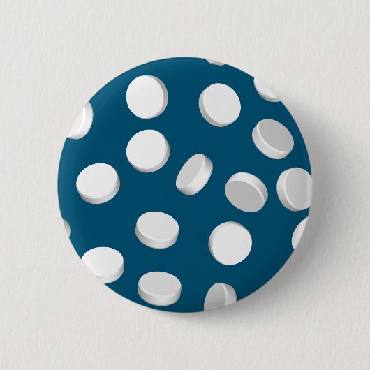 blaue Pillen Drogen Button (Vorderseite)