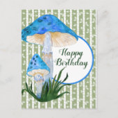 Blaue Pilze auf Aspen Geburtstag Postkarte (Vorderseite)