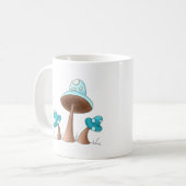 Blaue Pilze Kaffeetasse (Vorderseite Links)