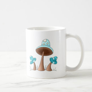 Blaue Pilze Kaffeetasse
