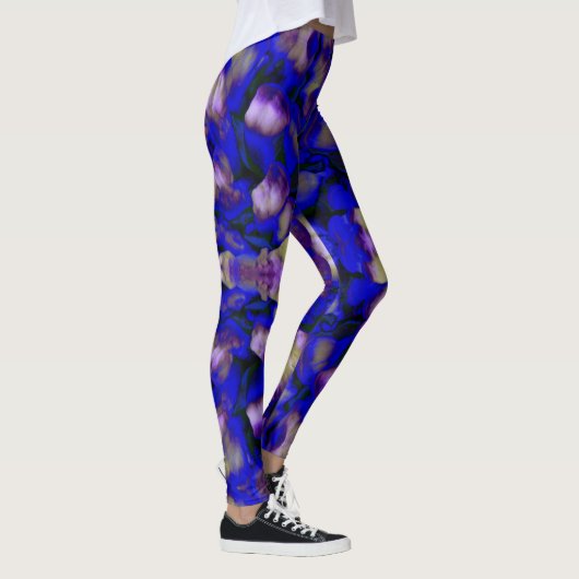 Blaue Pilze Leggings (Rechts)