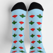 Blaue Pilzsocken für die Crew Socken (Oben)