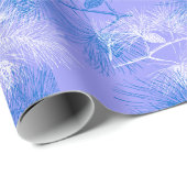 Blaue Pine Holiday Pattern Geschenkpapier (Rolleneckpunkt)