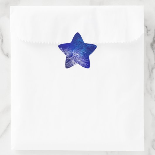 Blaue Pine Muster Sticker Vorlage (Tasche)